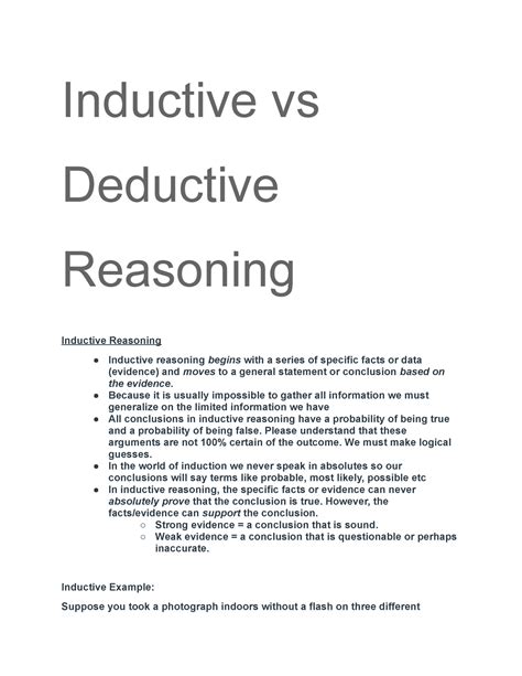 inductive  deductive reasoning worksheet