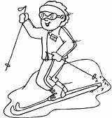 Skiing Coloring Pages Popular Printable Books Coloringhome sketch template