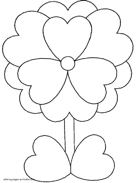 simple coloring pages valentines day