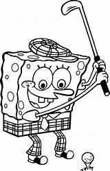Golf Coloring Spongebob Pages Printable Kids Sheets Playing Sports Car Birthday Themed Bob Coloriage Cartoon Color Drawing Activities Print Getcolorings sketch template