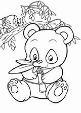 Panda Coloring Pages Baby Kids sketch template
