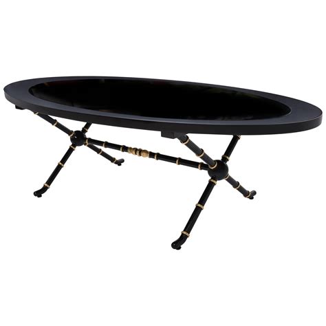 astaire coffee table in ebony and glass by innova luxuxy group for sale