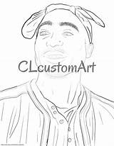 2pac Tupac sketch template