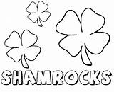 Shamrock Coloring Pages St Patricks Shamrocks Printable Print Everfreecoloring Kids sketch template