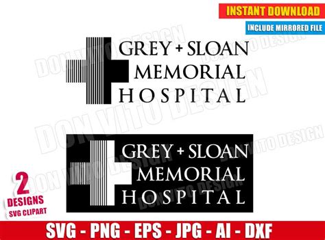 Grey S Anatomy Tv Show Svg Dxf Png Sloan Memorial