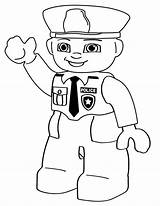 Lego Police Person Coloring Pages Printable Kids People Cartoon Color Choose Board sketch template