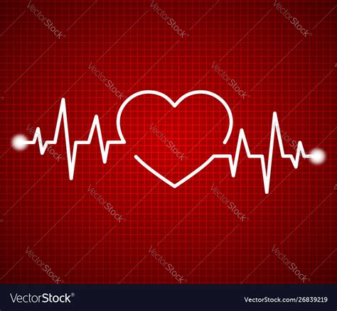 abstract heart beats cardiogram cardiology dark vector image