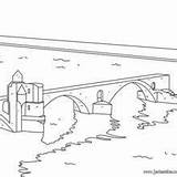 Pont Coloriage Avignon Gard Monuments Mont Designlooter Coloriages sketch template