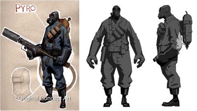 pyro tf concept art characters team fortress  team fortress