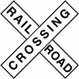 Railroad Crossing Clipart Sign Clip Train Signs Rail Printable Road Cliparts Railroads Decal Clipground Library Printablee Clipartbest sketch template
