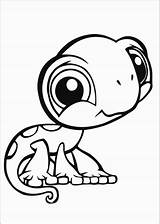 Animals Cartoon Eyed Big Coloring Pages Cute Clipart Baby sketch template