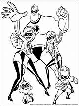 Coloring Pages Incredibles Disney sketch template