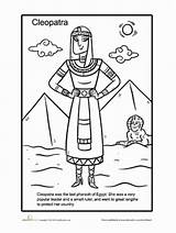 Coloring Cleopatra History Women Pages Goodall Jane Grade Worksheet Month Projects Famous Try People Education Kids Worksheets First Egypt Designlooter sketch template