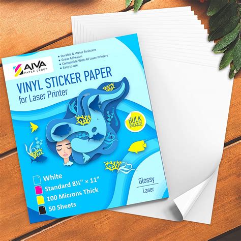 laser printable vinyl sticker paper