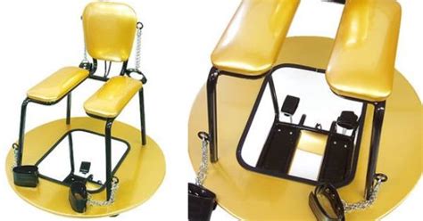ryojoku s punishment chair sit em down and strap em in that s the way to treat your slave