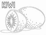 Kiwi Fruta Imprimir sketch template