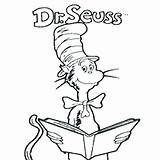 Seuss Coloring Hat Dr Cat Reading Pages Printable Books Colouring Color Book Print Birthday Sheet Surfnetkids Sheets Worksheets Alphabet Getcolorings sketch template