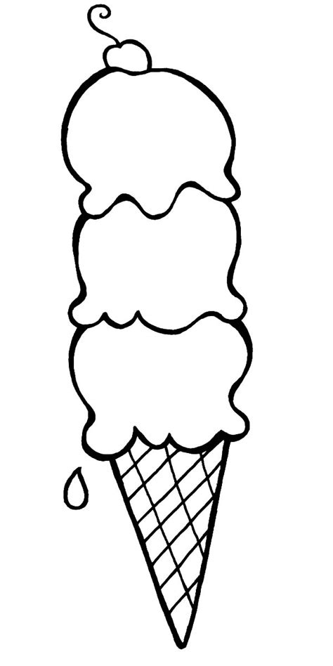 ice cream cone coloring page clipart