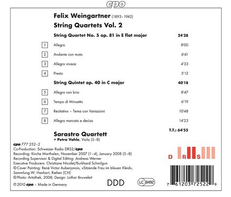 magical journey felix weingartner string quartet no 5 string