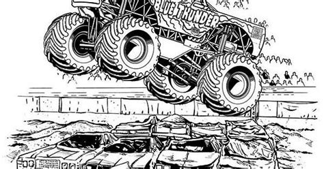 blue thunder monster truck coloring pages truck coloring pages