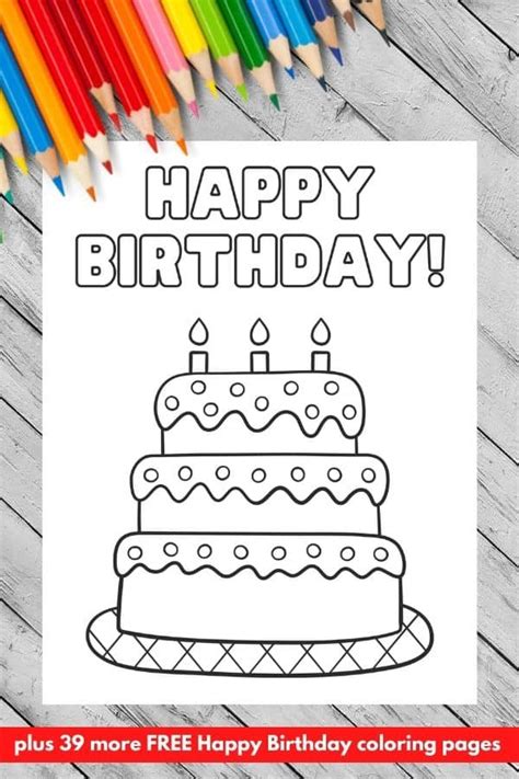 happy birthday coloring pages   printables parties  personal