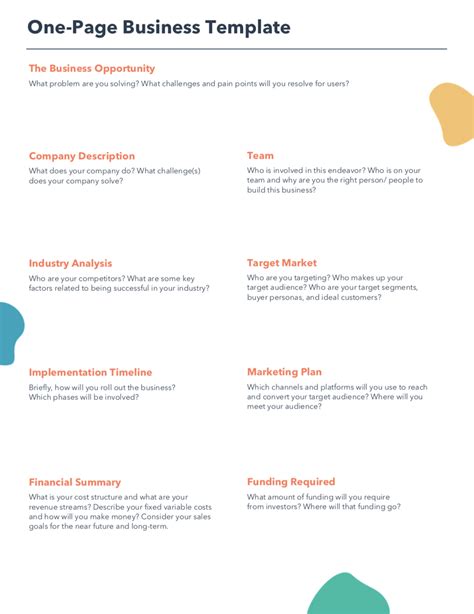 startup business plans  templates examples hubspot