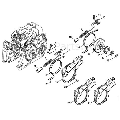 stihl ms  chainsaw ms rz parts diagram chain brake