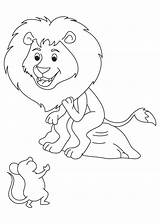 Lion Mouse Coloring Drawing Happy Pages Kids Mountain Story Printable Color Sheets Bestcoloringpages Getdrawings Choose Board sketch template