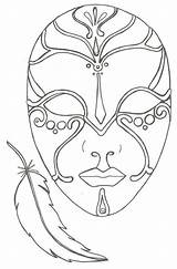 Mascara Colorir Masque Desenhos Mascaras Maszk Masken Decoplage Imprimer Sablon Plume Venezianische Máscaras Feminina Máscara Masques Maskara Mardi Gras Karneval sketch template
