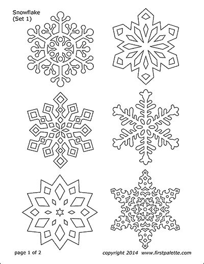 printable  snowflake template christmas diy paper snowflake projects