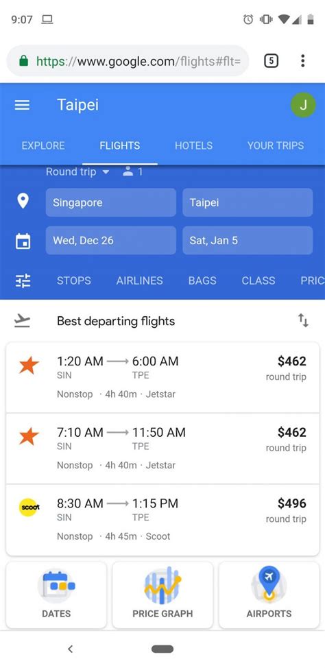 google flights    singapore