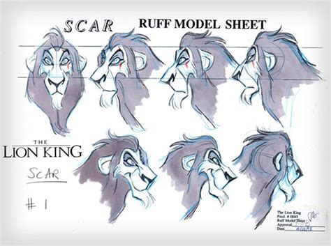model sheet   lion king  andreas deja disney concepts stuff