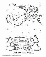 Coloring Christmas Pages Bible Religious Joy Kids Children Sheets Popular Honkingdonkey sketch template