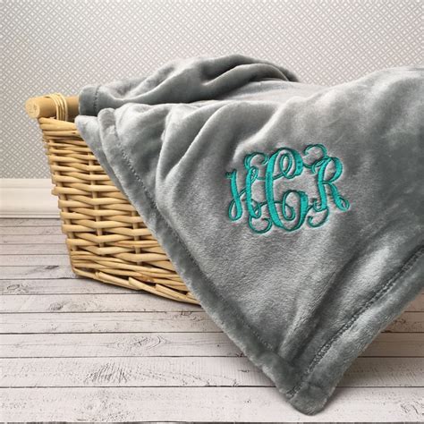 personalized blanket  adults monogram blanket plush throw etsy