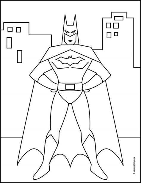 easy   draw batman tutorial  batman coloring page