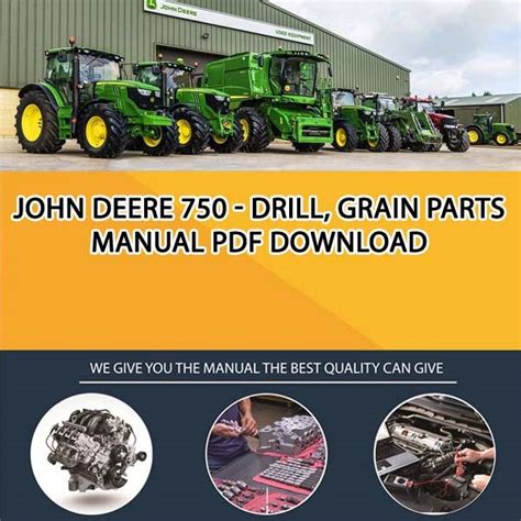 john deere  drill grain parts manual   service manual repair manual