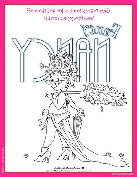 brilliant stunning fancy nancy coloring pages coloringalifiahbiz