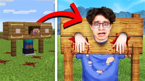 minecraft but any scary build hack becomes real youtube