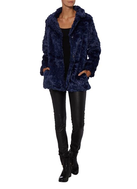gallery fake fur jas  blauw jas blauw winter trends