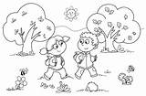 Coloring Kindergarten Pages Printable Kids Color Fun Preschool Students Outdoor sketch template