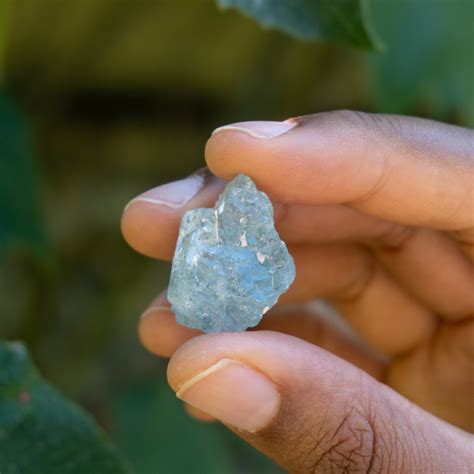 small natural raw blue topaz  crystal council