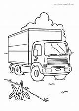 Coloring Pages Truck Transportation Color Trucks Printable Kids Sheets Found sketch template