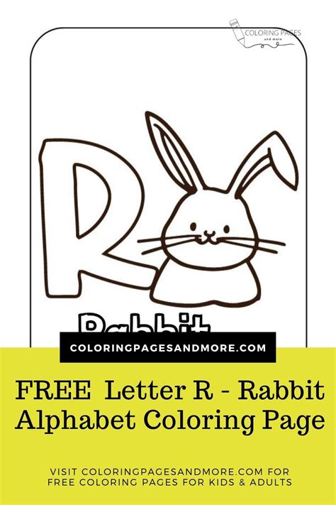 letter  rabbit alphabet coloring page coloring pages
