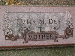 emma  dumpert dey   memorial find  grave