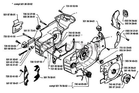 Husqvarna 262 Husqvarna Chainsaw 1992 11 Crankcase Parts Lookup