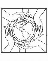 Environment Holding Earth Hands Drawing Clean Hand Coloring Pages Getdrawings sketch template