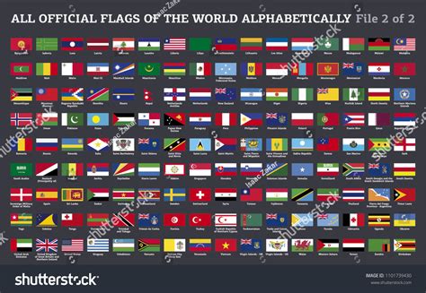 vector collection   flags   world royalty  stock