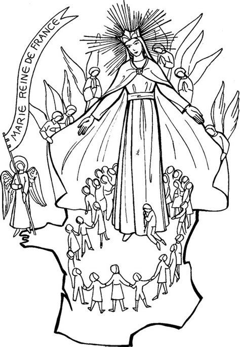 mary queen  france coloring page catholic coloring pages  kids