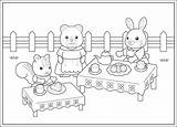 Coloring Calico Critters Pages Preschooler Paints Rudolph Reindeer sketch template