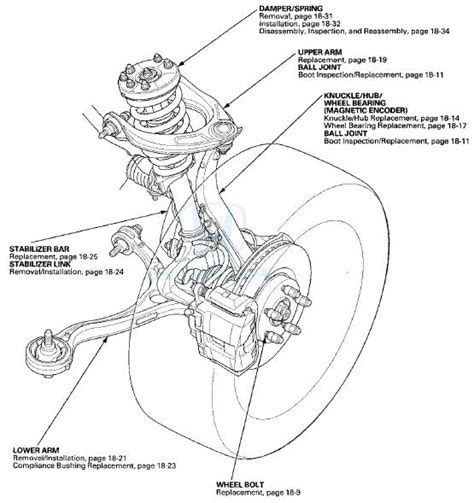 honda accord component location index front  rear suspension suspension honda accord